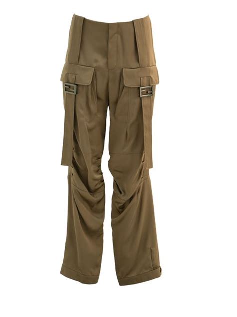 pantaloni cargo fendi donna